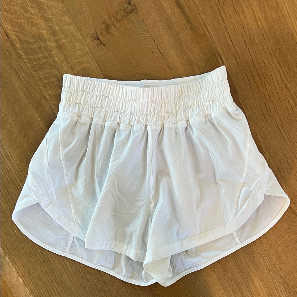 Lululemon Track That High Rise Shorts White 4 Never Worn